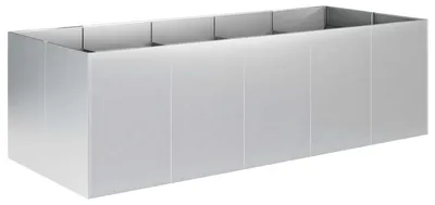 Obrázok produktu pre vidaXL Záhradný kvetináč, strieborná farba, 200 x 80 x 60 cm, pozinkovaná oceľ