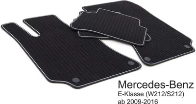Produktbild von Fußmatten Mercedes E-Klasse W212 S212 Original Qualität Ripsmatten 4-teilig, weißes Band