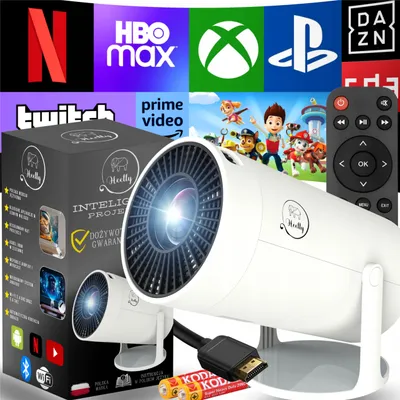 Produktbild von Android Projektor Heelly 4K Mini Portable Projektor Wifi Smart Tv Led Fhd
