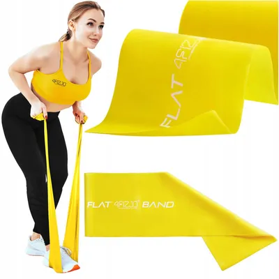 Produktbild von 4FIZJO Flat Band Rehabilitationsband Gelb 2m 1-2 kg