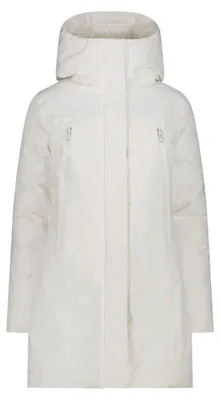 Image de CMP Damen Winterjacke, manteau matelassé, capuche fixe, couleur blanche, taille 42