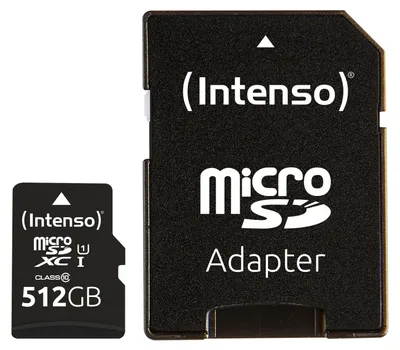 Produktbild von Intenso 512 GB microSDXC Speicherkarte UHS-I Premium inkl. SD-Adapter