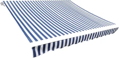 Immagine prodotto di Telo per tende da sole in tela, colore blu e bianco, dimensioni 4 x 3 metri (senza struttura)
