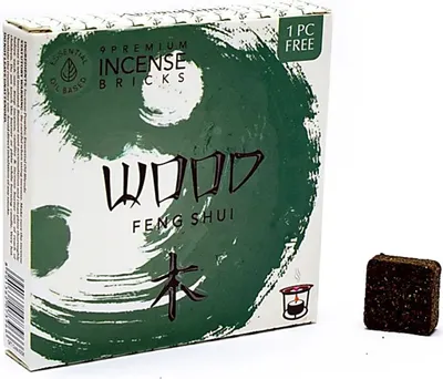Produktbild von Aromafume Feng Shui Räuchersteine Holz – Packung mit 3 Stück – 40 g