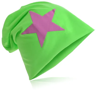 Produktbild von Beanie Muetze Pink Stern Grassgruen