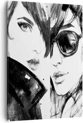 Produktbild von Bild auf Leinwand - Leinwandbild - Einteilig - frau gesicht - 50x70cm - Wand Bild - Wanddeko - Wandbilder - Leinwanddruck - Kunstdruck - Wanddekoration - Leinwand bilder - Wandbild - PA50x70-3804