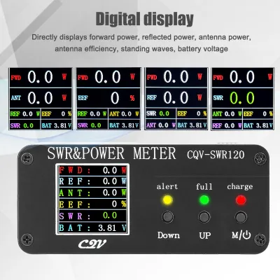 Obrázok produktu pre 1.8MHz-54MHz Merač stojatých vĺn 240 * 240 Digitálny LCD displej SWR Merače krátkych vĺn 0,5-120W Výkonový wattmeter