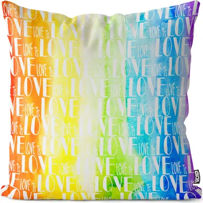 Produktbild von VOID Love is Love Regenbogen Kissenbezug Kissenhülle Polyester wasserfest Outdoor Indoor