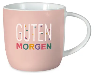 Porzellanbecher mit Spruch 300 ml Guten Morgen