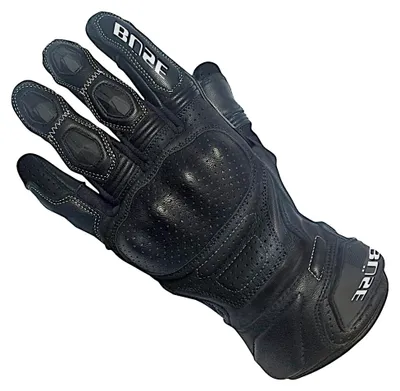 Produktbild von Perforierte Motorradhandschuhe in Schwarz, Größe 9