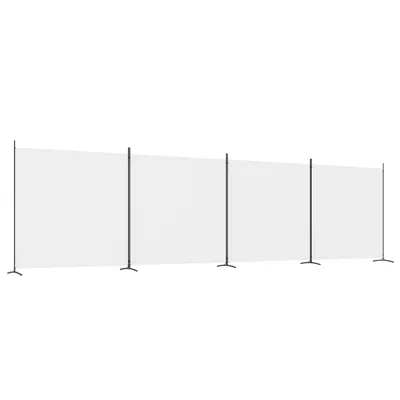Zdjęcie produktu dla vidaXL 4-częściowy parawan biały 698x180 cm tkanina - przegroda do pokoju