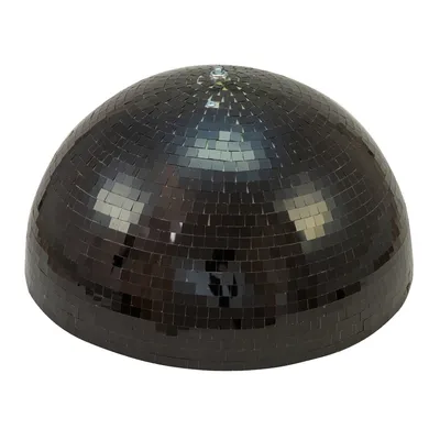 Produktbild von Spiegelkugel halb 50cm schwarz mit Motor - für Deckenmontage - Discokugel Echtglas - PREMIUM