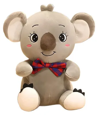 Image de Granda Peluche Éléphant Gris avec Nœud Décoratif 22 cm