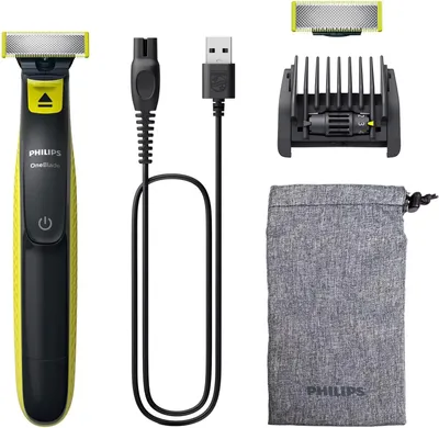 Produktbild von Philips Norelco OneBlade OneBlade QP2724/30 Face, Folienschaber, Anthrazit, Limette, Contour-following technology; Dual protection system; Original Blade, Replace every 4 months**; QP210, QP220, QP230; QP610, QP620, QP410, QP420, 0,33 Jahr(e), Batterie / USB