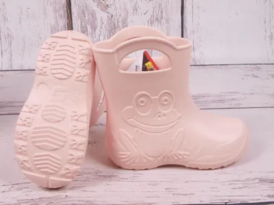 Obrázek produktu pro Dívčí holínky do deště gumové holínky Camminare Frog light pink