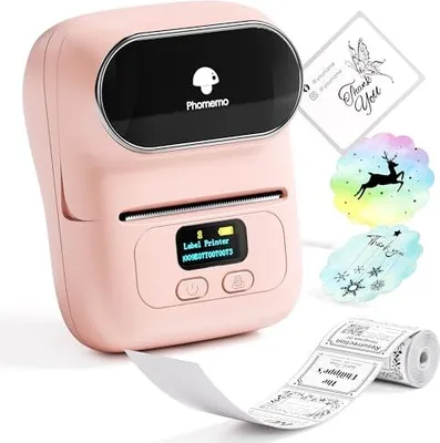 Produktbild von Phomemo M110 Etikettendrucker – Barcodedrucker Mini Bluetooth Thermo Etikettendrucker, Tragbarer Drucker, Geeignet für Supermarkt, Einzelhandel,
