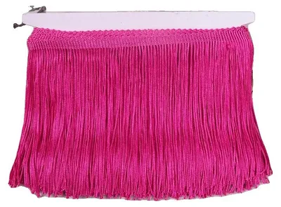 Immagine prodotto di Bordi con frange, uso multifunzionale, resistente tessuto in poliestere, rosa, 15 cm x 10 metri