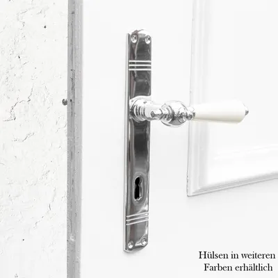 Produktbild von Drückergarnitur für Zimmertüren - Porzellangriff | BB72 | Nickel glanz