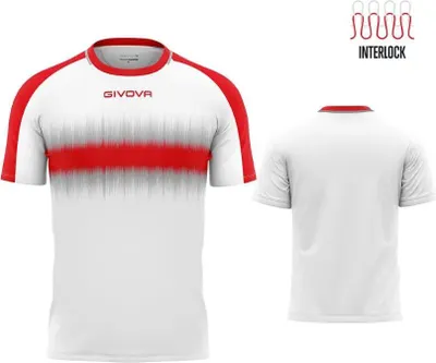 Produktbild von Sport-T-Shirt Givova Radio Rot-Weiß Weiß - M