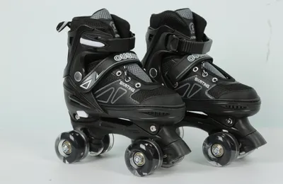 Produktbild von Rollschuhe für Kinder Roller Skates Inline Skates Verstellbar Größe 35-38 (Schwarz)