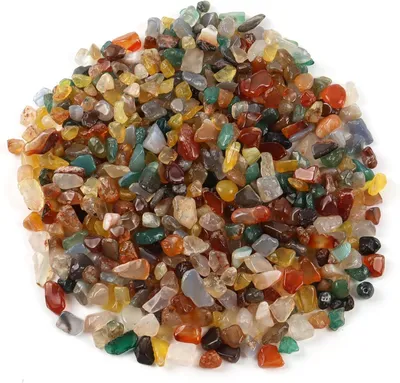 Produktbild von Dekorative Steine 4-6 mm, Ungleichmäßige Bunte Kiesel, Glasgranulat für Aquarium, Garten, Vasen