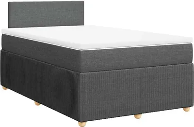 Productafbeelding van vidaXL Boxspringbed met matras, donkergrijs, 120x190 cm, gestoffeerd