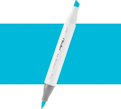 Image de Pinceau et ciseau double face OHUHU, PB8 Bleu céruléen
