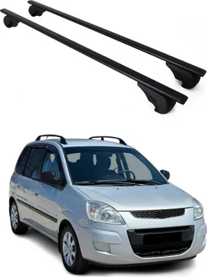 Image de Barres de toit Transversales pour Hyundai Matrix 2001-2010 Fer Noir