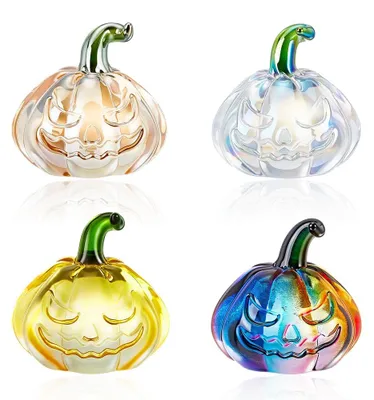 4 Halloween-Pomponfiguren, Kristall, 5 cm, Herbstdeko