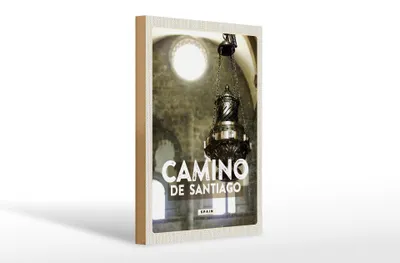 Produktbild von Holzschild Reise 20x30cm Camino de Santiago Spain