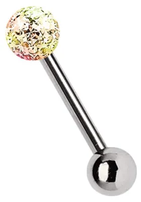 Produktbild von Ein Ohrpiercing, Tragus Piercing Titan Stab in 1,2 x 6 mm + 3 mm Epoxykugel in M