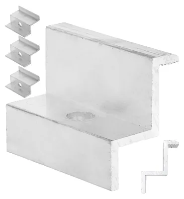 Endklemme für Solarmodul, 4 Stück, Aluminium, 35 mm Höhe, 50 mm Länge