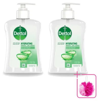 Obrázok produktu pre 2 x Antibakteriálne mydlo na ruky Dettol - Aloe Vera - 250 ml - Balenie s 2 kusmi