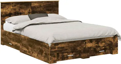 Immagine prodotto di Struttura del letto Rovere fumé 135 x 190 cm Legno multistrato