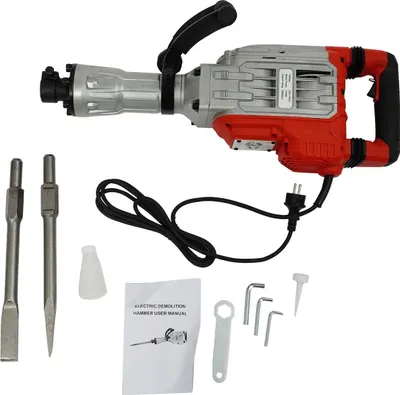Produktbild von Elektrischer Abbruchhammer - Meißelhammer - 1700 W - 60 J Schlagenergie - 1900 Schläge/min - 220 V 50 Hz - Kupferwickelmotor - Silber