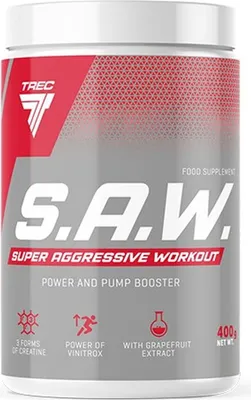Productafbeelding van Trec Nutrition S.A.W. (400g) Kersen-Grapefruit - Pre-workout - Pre-workout supplement