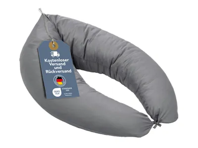 Produktbild von XXL Stillkissen grau | Schwangerschaftskissen | 190 x 40 cm | Xdream | waschbar