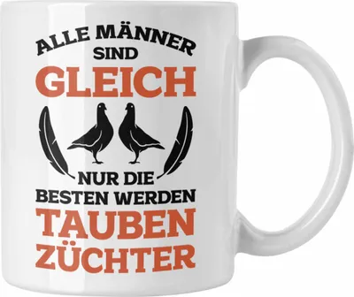 Produktbild von Trendation - Taubenzüchter Geschenkidee Tasse mit Spruch für Taubenbesitzer Geschenk Taubenliebhaber (Weiß)