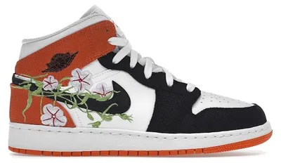 Obrázok produktu pre Jordan 1 Mid SE Basketball Blossom (pre väčšie deti) - veľkosť EU 38