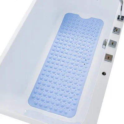 Produktbild von Duschmatte - Blau - 100x40 cm - Rutschfeste Badewannenmatte - Maschinenwaschbar