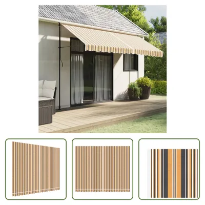 Zdjęcie produktu dla Poszycie markizy The Living Store wielokolorowe w paski 4x3 m