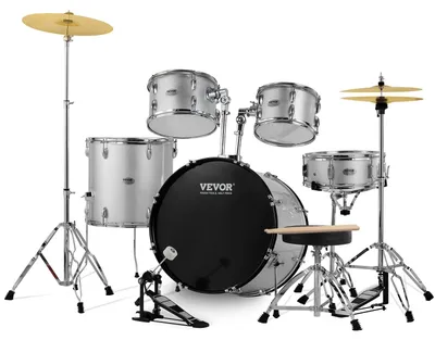Immagine prodotto di Batteria - Set di batteria - Batteria elettronica - E-drum - Set di percussioni - Set completo da 5 pezzi - Grancassa da 22 pollici