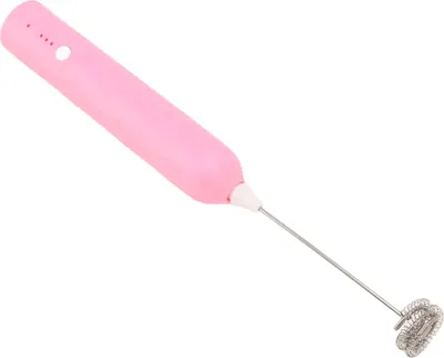 Image de Mini batteur à main – Batteur électrique pour œufs et mousseur à lait, sans fil, pour café, lait et mousse, rose