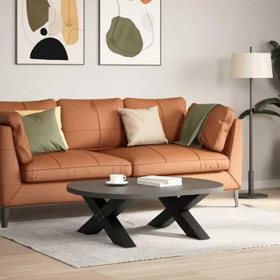 Obrázok produktu pre vidaXL Nohy konferenčného stolíka v tvare X 2 ks čierne 70x(30-31) cm oceľ