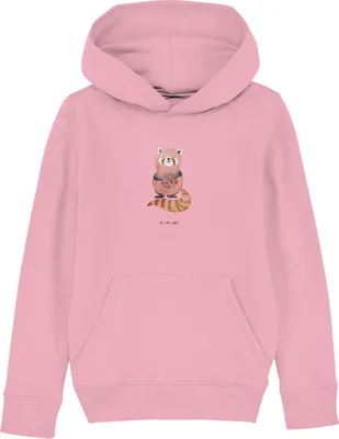 Produktbild von Mr. & Mrs. Panda Kinderpullover Roter Panda 9-11 Jahre (134/146) - Baumwolle Pink - Geschenk, Lieblingsmensch, Hoodie, Liebe, Kapuzen-Sweatshirt, Rot, Sweater, Pullover