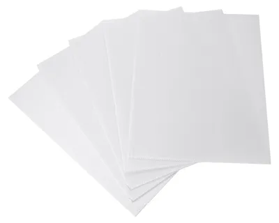 5 Kunststoffplatten, 4 mm, weiß, 30 x 30 cm, Wellpappe