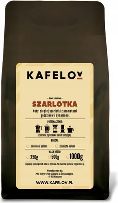 Produktbild von KAFELOV | Kaffeebohnen - Kawa Kafelov Szarlotka 1000g - Aromatisch - 100% Arabica - Mittlerer Röstgrad