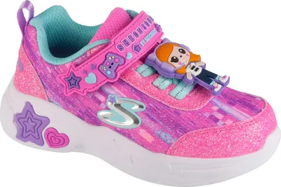 A single Skechers shoe for children, displayed against a white background.