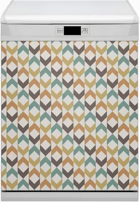 Produktbild von Dekorative Magnetmatte Küche Geschirrspüle 60x70 cm  Magnet für Spülmaschine  - Retro -Formen