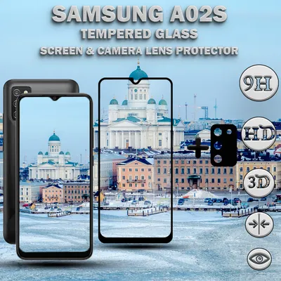 Obrázek produktu pro Ochranný kryt displeje a objektivu Samsung Galaxy A02S z tvrzeného skla 9H